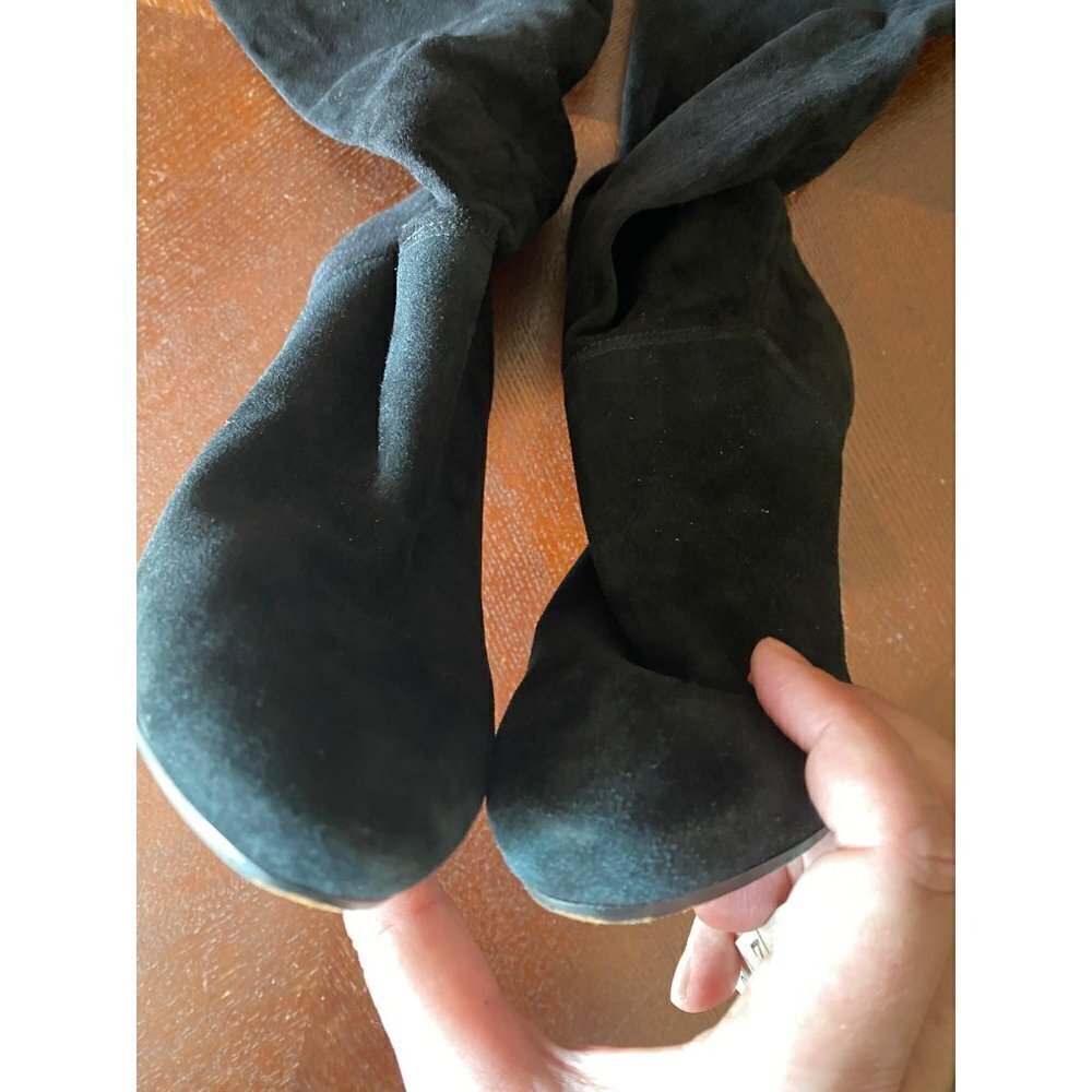 Coach Women's Black Suede Knee High Boots - 8.5B - Flawed - Picture 5 of 13